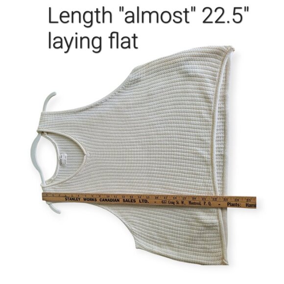 Jackson Rowe Cream Knit V-Neck Tank Vest Sz L - Picture 7 of 8